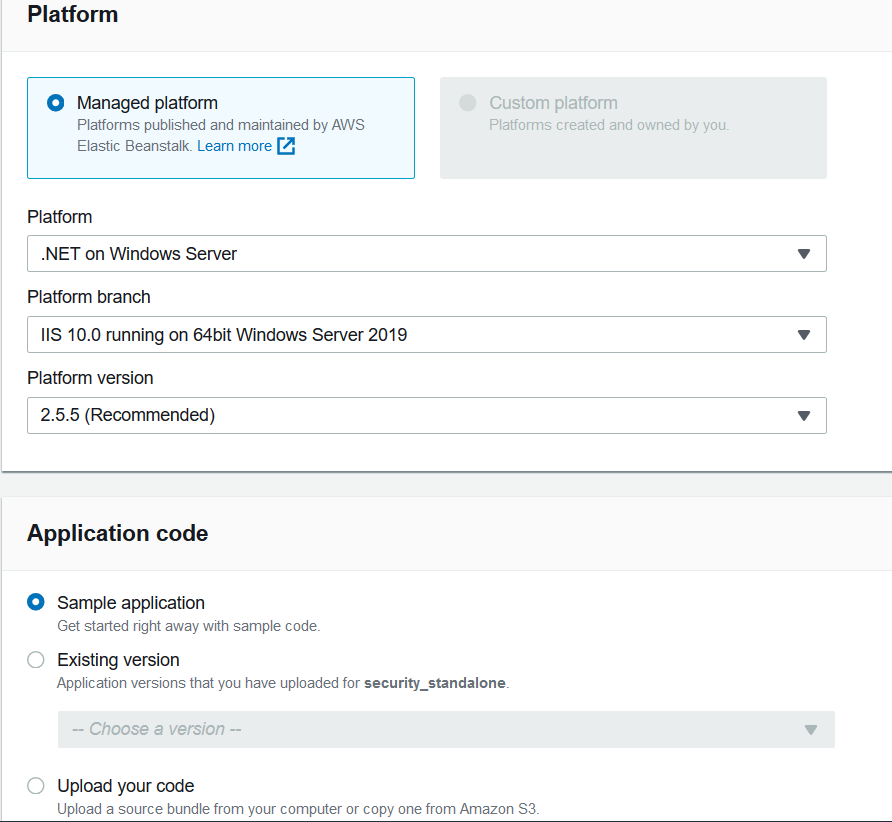 SecurityAPI options