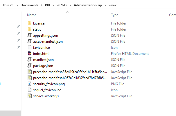 www folder
